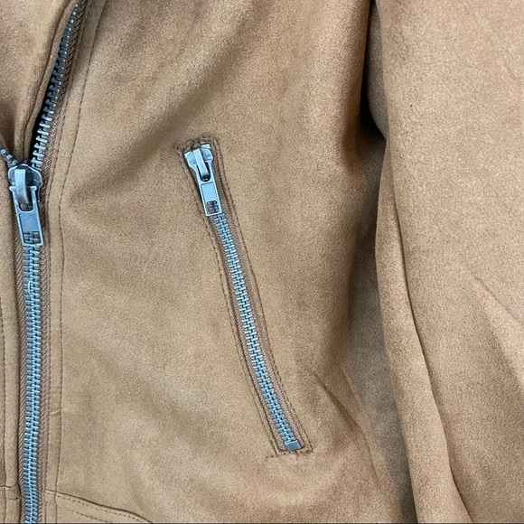 NWT Philopsophy Brown Faux Suede Moto Jacket - Picture 2 of 5